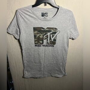 MTV Camo Short Sleeve, Womens, Size XL